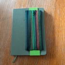 Pen and pencil holder for A5 notebook or journal