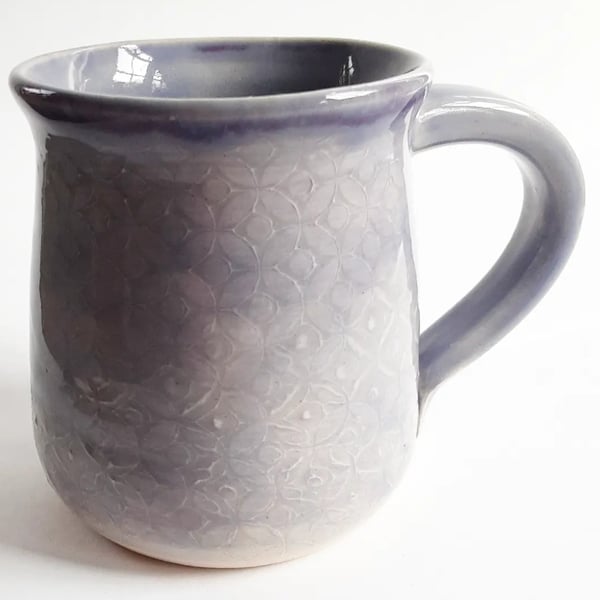 Small Textured Glazed Mug - Hand Thrown Stoneware Ceramic Mug KIln Fired 