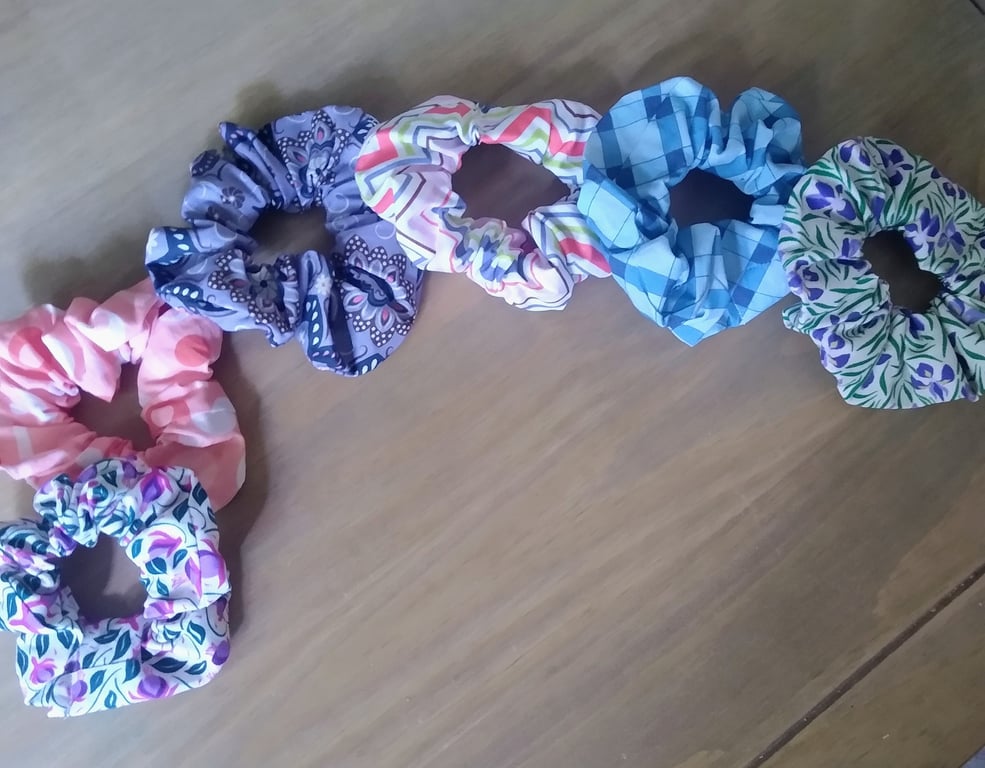 Funky Cotton Scrunchies 