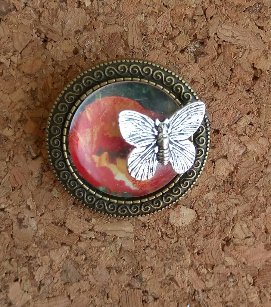 Little Round Butterfly Brooch