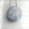 Dandelion seedhead enamelled necklace
