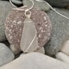 Sea Glass Necklace - Wire Wrapped Sea Glass Pendant - Unique Gift 