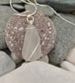 Sea Glass Necklace - Wire Wrapped Sea Glass Pendant - Unique Gift 
