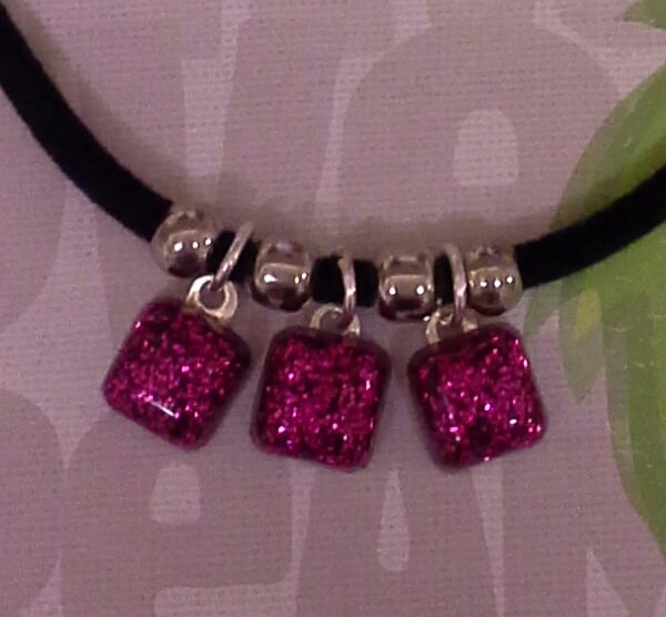 Three Square Resin Necklace