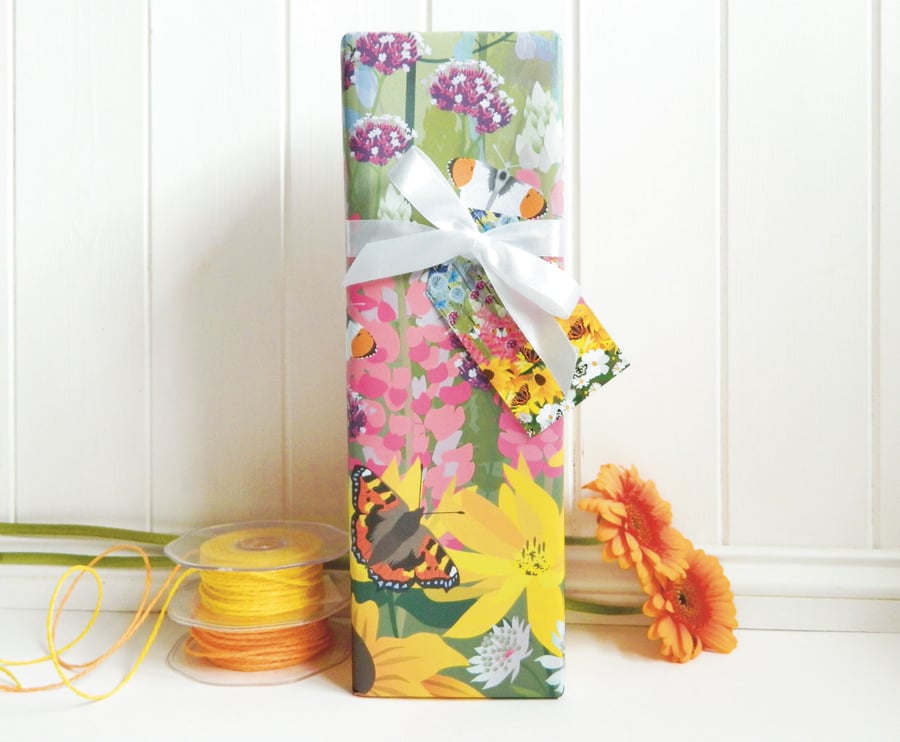 Cottage Garden & Butterflies Gift Wrapping Paper Pack