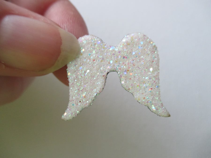 Memorial Angel Wings with Glitter ideal for adding to signs and heart portraits 