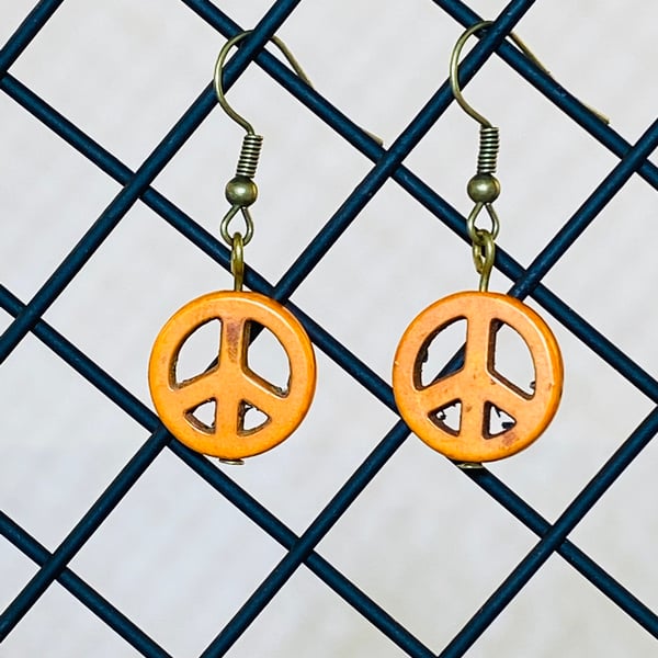 Orange CND earrings 