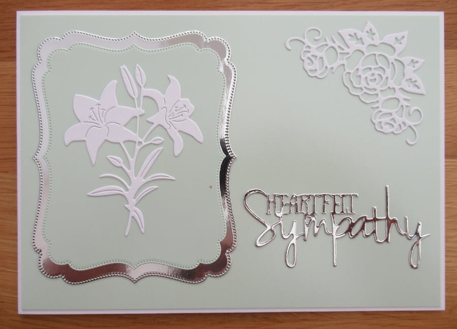 Heartfelt Sympathy - A5 Card - Pale Green