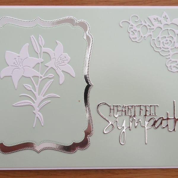 Heartfelt Sympathy - A5 Card - Pale Green