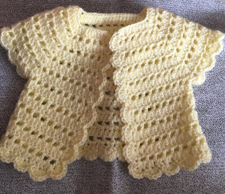 Short Sleeve Baby Cardigan (New Baby)