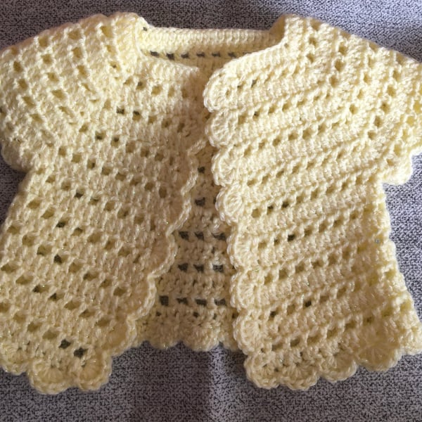 Short Sleeve Baby Cardigan (New Baby)