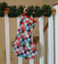 Handmade Christmas stocking - patchwork pattern fabric - Image 1