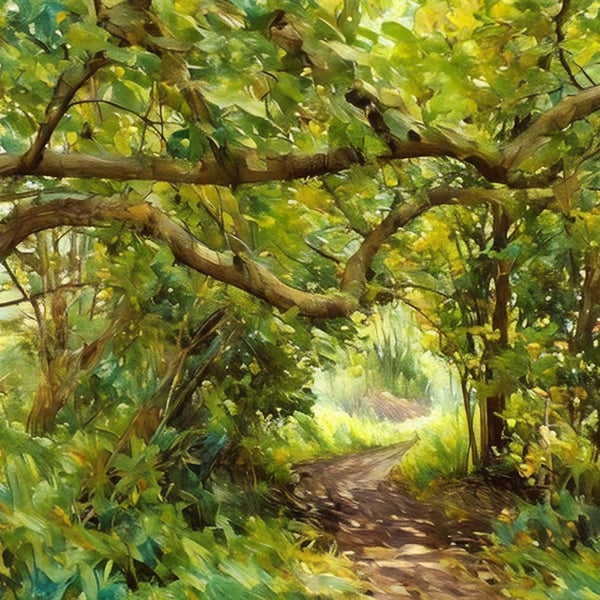 A4 Print Of Gooderstone Water Gardens Trees Norfolk