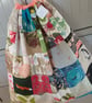 Large Lined Drawstring Bag in Reclaimed Fabrics – One-of-a-Kind Design - Image 2