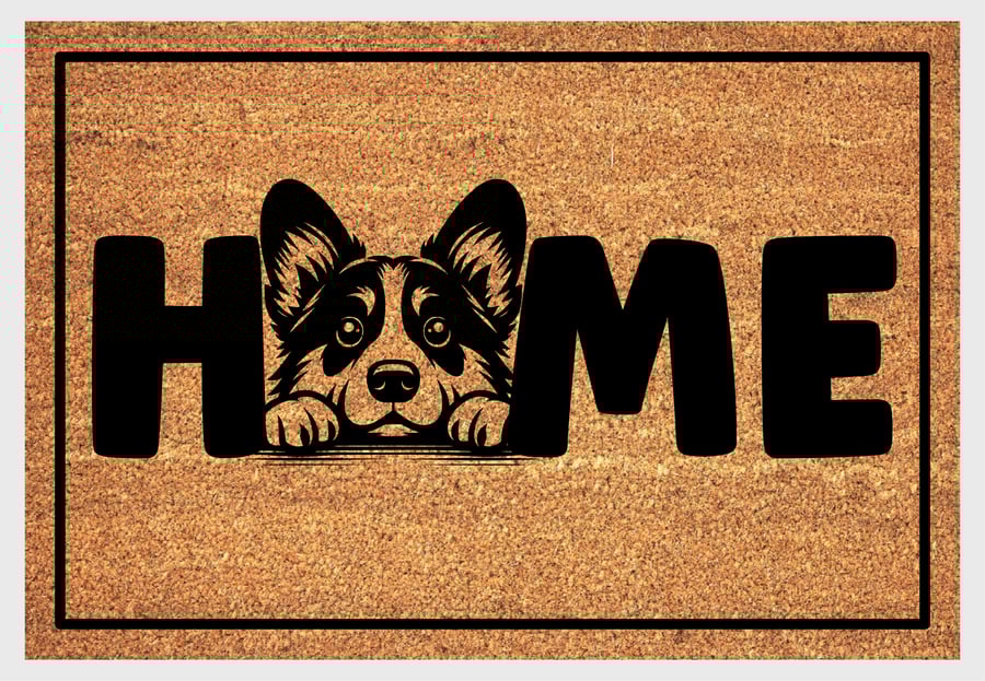 Corgi Home Door Mat - Welsh Corgi Welcome Mat - 3 Sizes