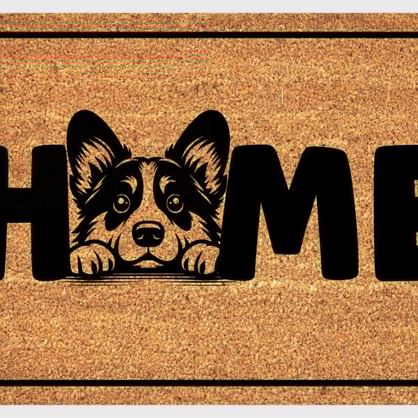 Corgi Home Door Mat - Welsh Corgi Welcome Mat - 3 Sizes