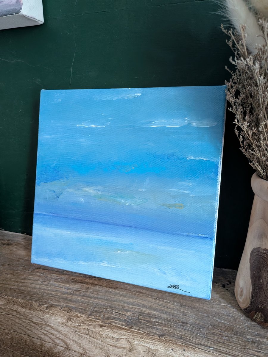 'Peaceful Blues' Acrylic on Canvas-Sea Painting-Home Decor- Original Art