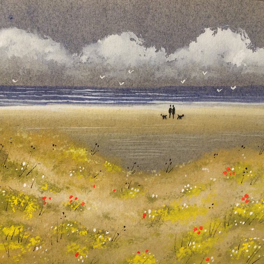 Original Watercolour " Sand Dunes " by Stephen Allen