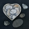 Stones Heart Dish - Hand Painted - SALE - Perfectly Imperfect
