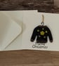 Handmade Keepsake, Fused Glass Festive Christmas Jumper Christmas card