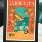 A4 Framed 'Dolce Vista' Art Print