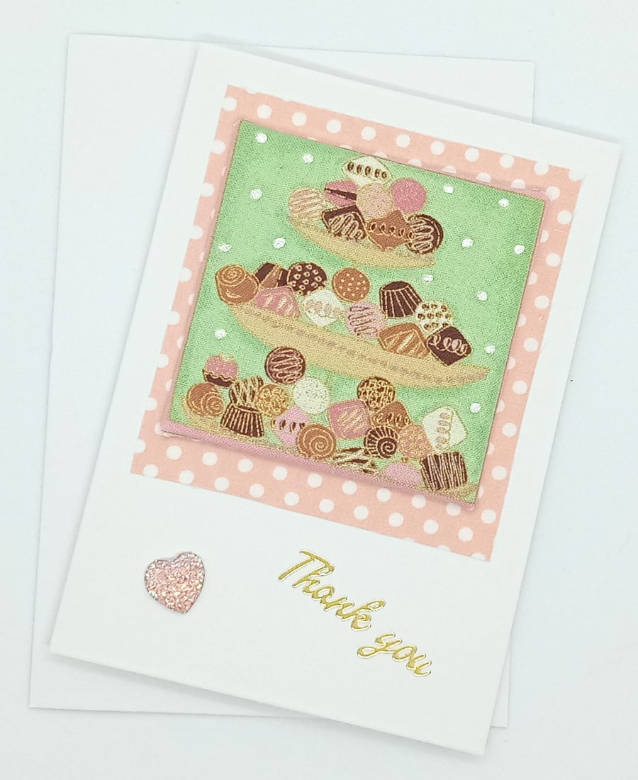 Fabric Thank you card