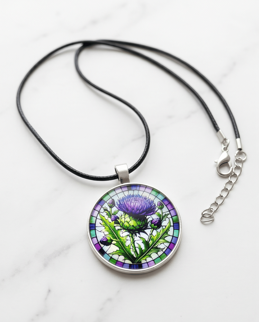 Scottish thistle necklace 