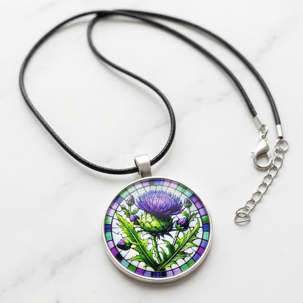 Scottish thistle necklace 
