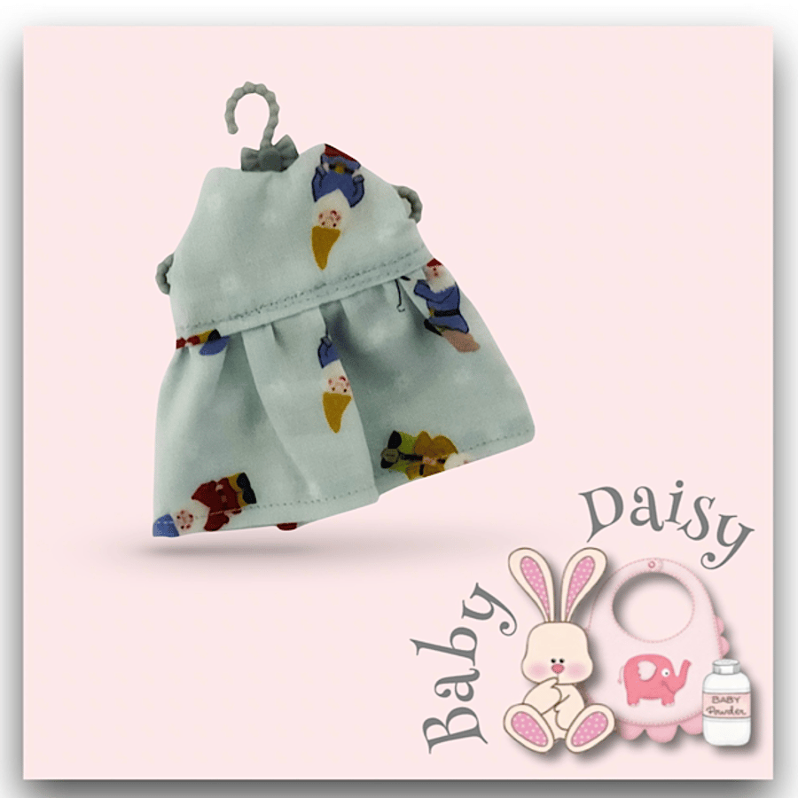 Reserved for Connor - Little Gnome Dress to fit Baby Daisy 