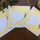 'Peace' - Christmas Greetings Card - Hand Printed Silkscreen Art