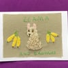 Lllama and bananas card