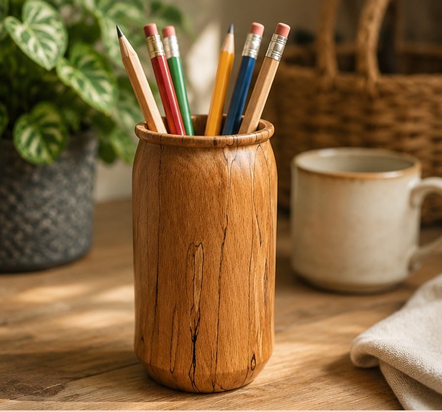 Spalted Beech Pencil Pot
