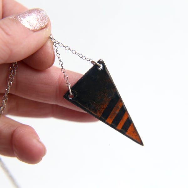 Seconds Sunday Enamel Triangle Necklace