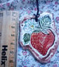LAST ONE! rustic ceramic pottery sign strawberry