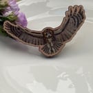 Tawny Owl Laser Cut Wooden Pin Badge