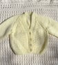 Newborn yellow textured cardigan