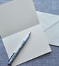 Grey Cat Portrait Large Tent-Style Photographic Card Size 5" x 5" BLANK - Image 3