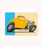 Hot Rod Greeting Card: Hand Drawn Illustration for a Car Lover (402)