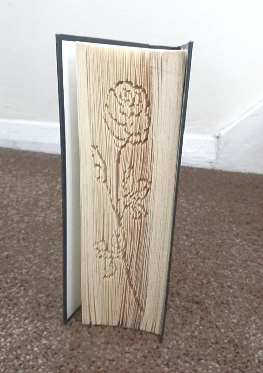 Roses CUT & FOLD Book Folding Pattern - EMAILED PDF PATTERN