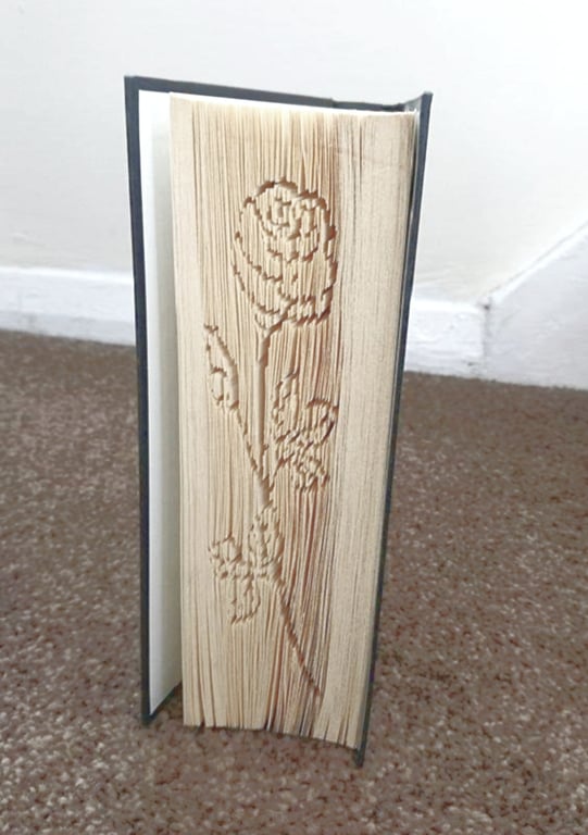 Roses CUT & FOLD Book Folding Pattern - EMAILED PDF PATTERN