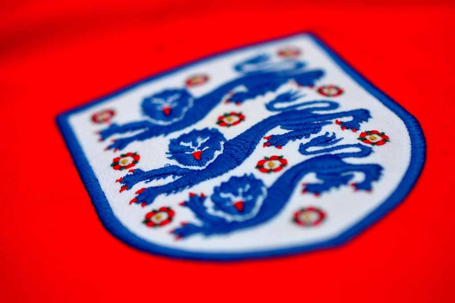 England Three Lions Football Shirt Badge Photograph Print