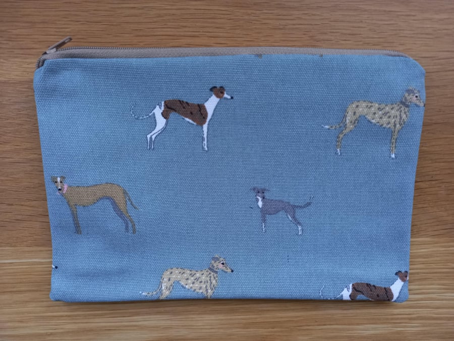 Greyhound Dog Storage pouch - ideal gift  make up bag