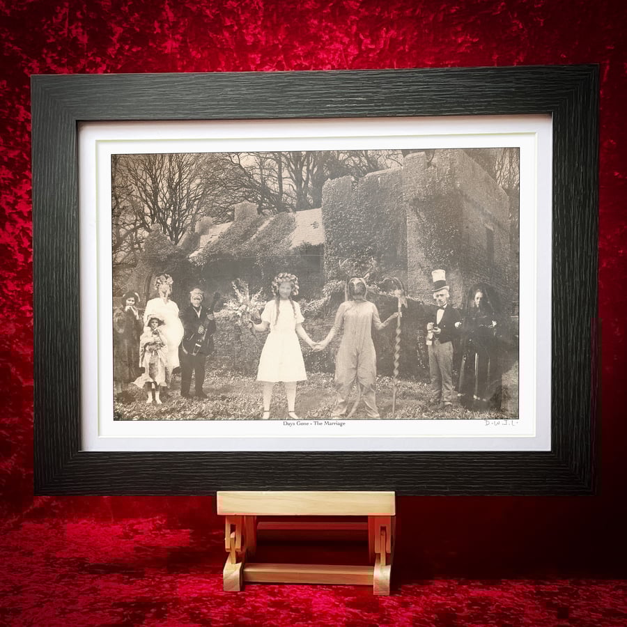 The Marriage - Framed Giclée Art Print - Gothic, Folklore, Strange, Wedding