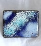 brooch - rectangular - blues with white - Image 1
