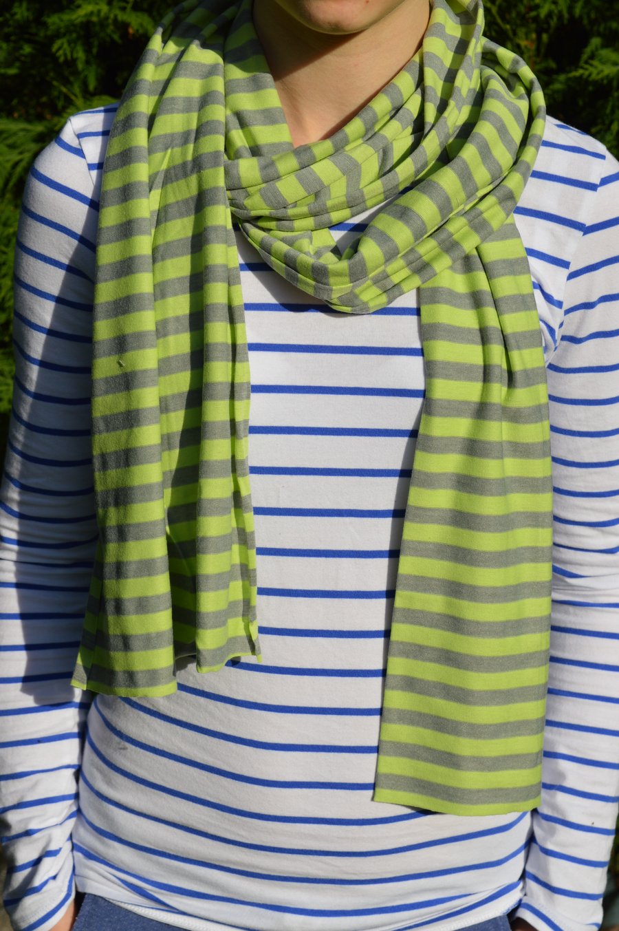 SALE!! Jersey striped scarf