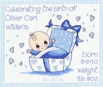 SWALK - baby boy cross stitch chart