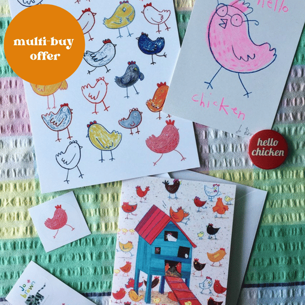 I Love Chickens Mini gift box by Jo Brown happytomato7  