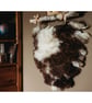 Art felt wall hanging Heart shaped Jacob fleece  natural and tactile - Image 6