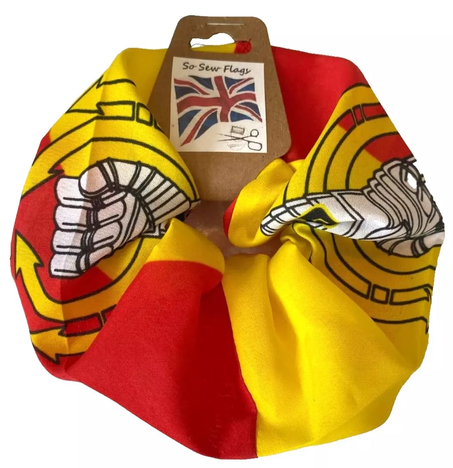 Royal Armoured Corps Flag Hair Scrunchie Scrunchies Accessory Band Elastic