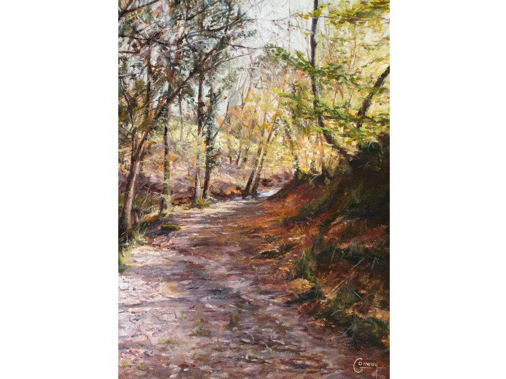 Woodland Landscape Greetings Card- Scenic Countryside Card- 7x5 Blank Inside